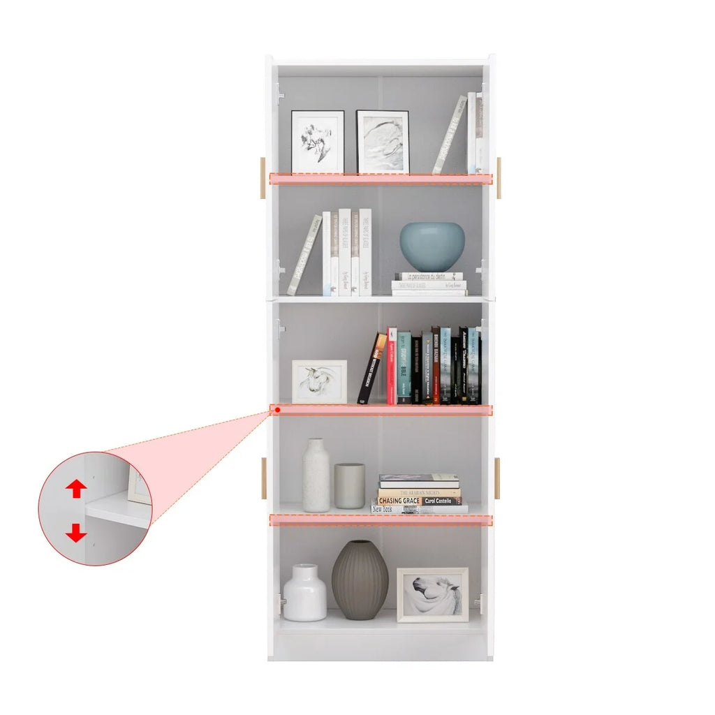 Tall Storage Cabinet with Doors and Adjustable Shelves U15065