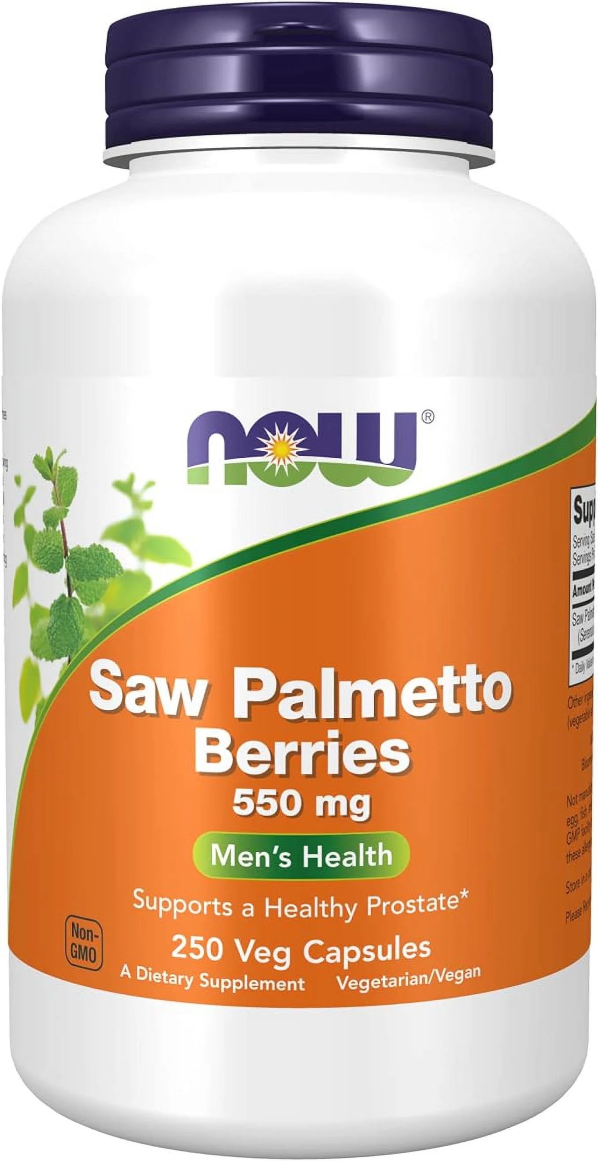 Saw Palmetto Berries 550 mg 250 Veg Capsules K8159