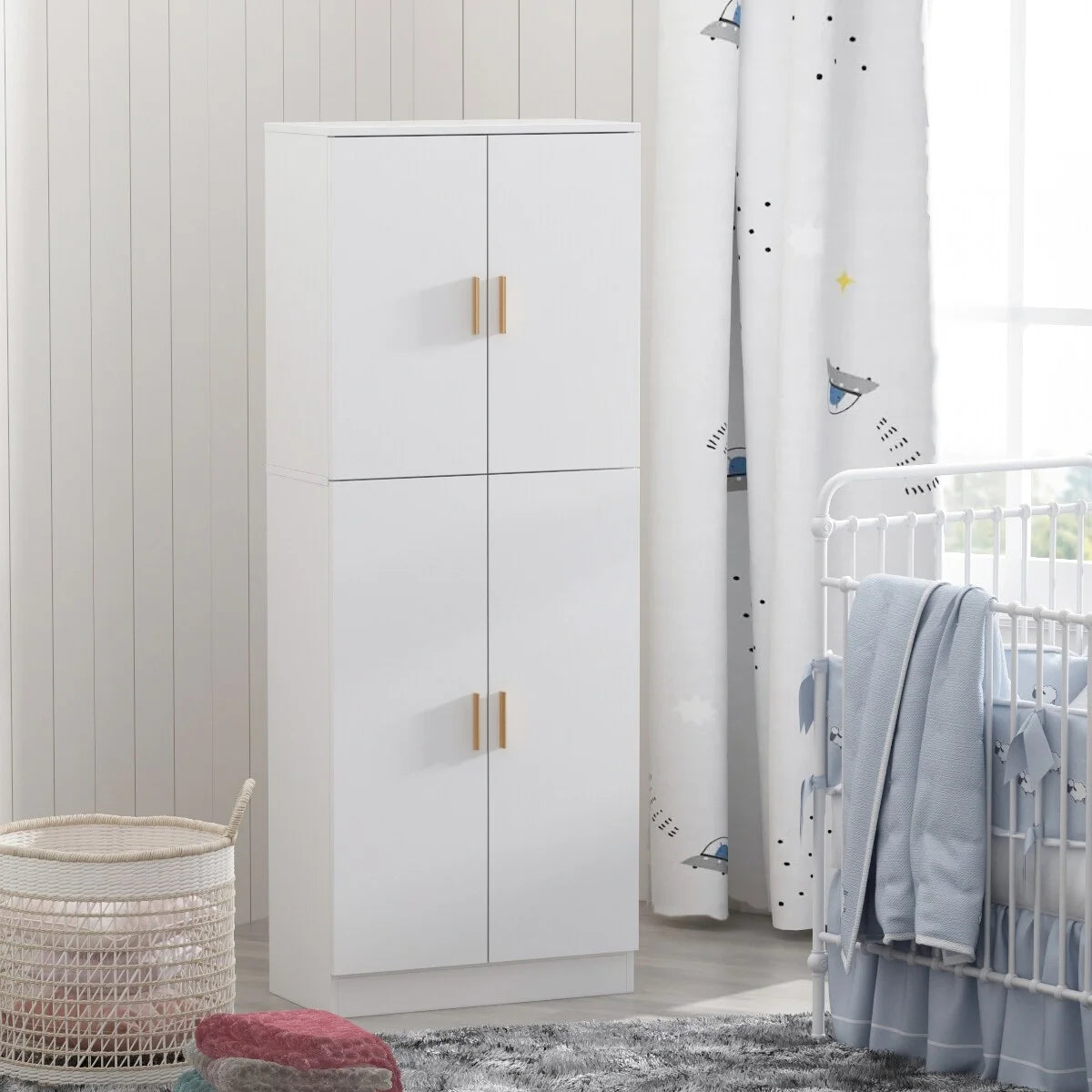 Tall Storage Cabinet with Doors and Adjustable Shelves U15065