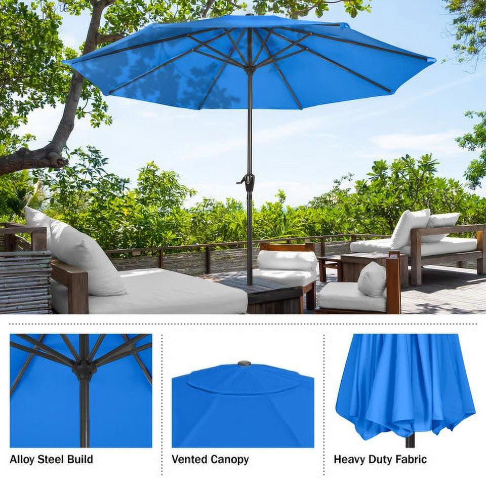 9FT Vented Patio Umbrella with Crank R8126