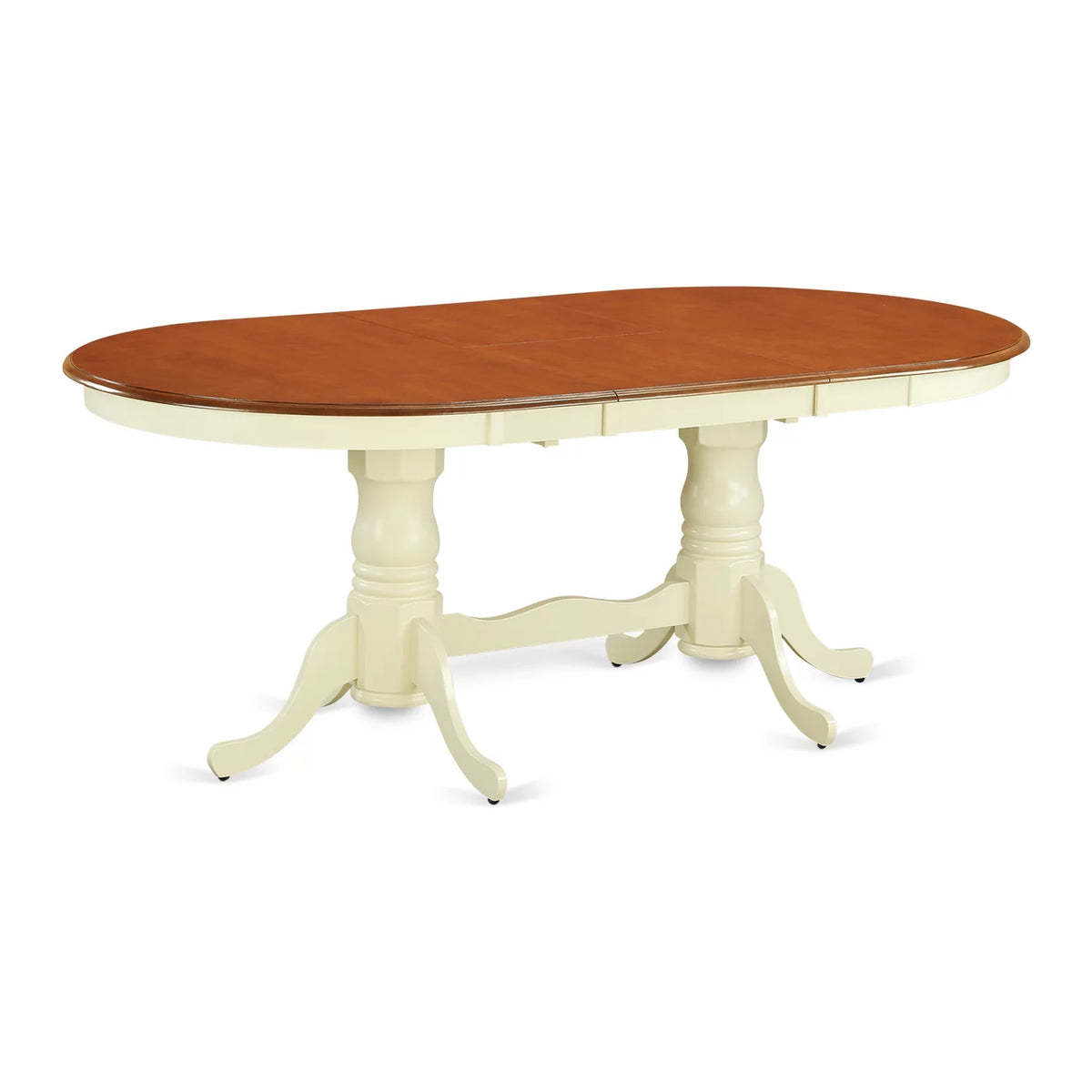 5 Piece Buttermilk Cherry Oval Wood Dining Table and Chairs Set K10041