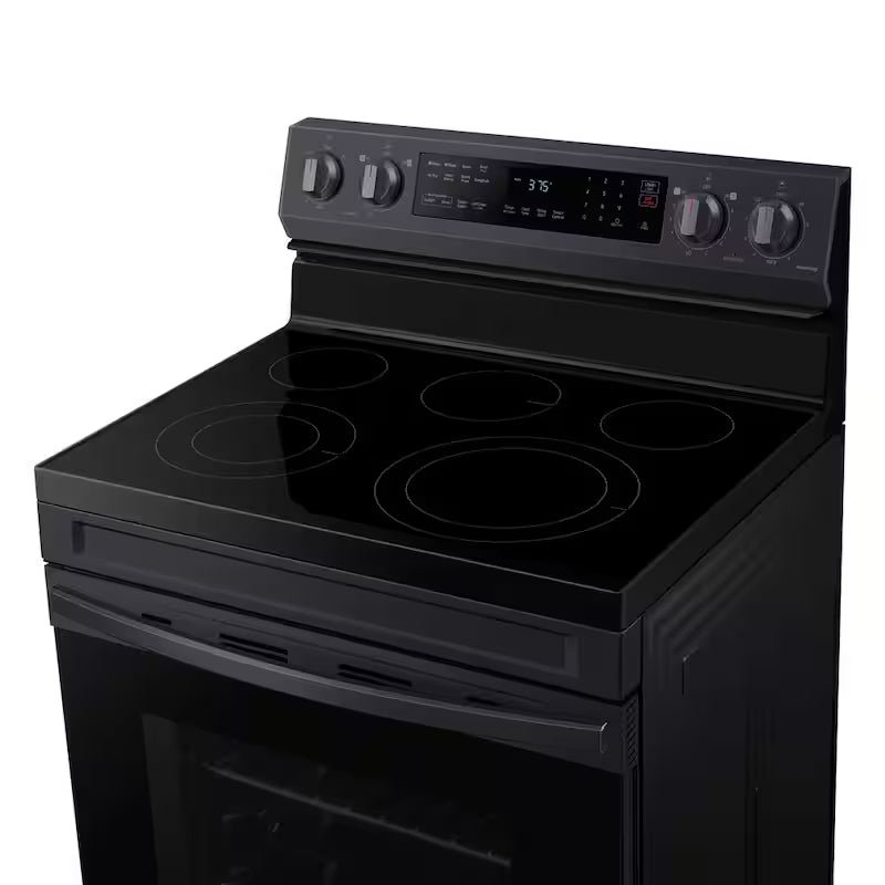 6.3 cu. ft. Wi-Fi Convection Electric Range with AirFry in Black Stainless Steel K794