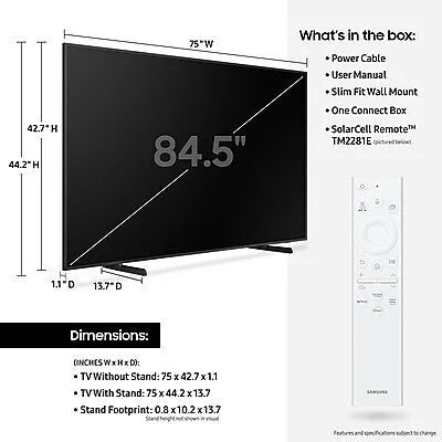 85 Class QLED 4K Smart TV Y12627