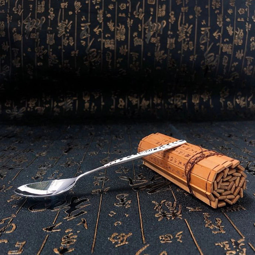 999 Sterling Silver Long Handled Soup Spoon A224769
