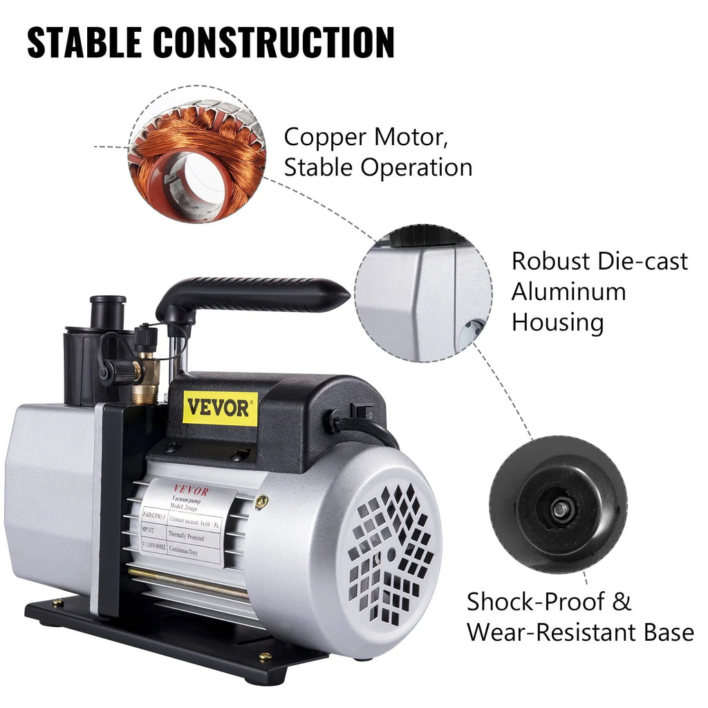 5CFM Dual Stage Refrigerant Vacuum Pump G914120
