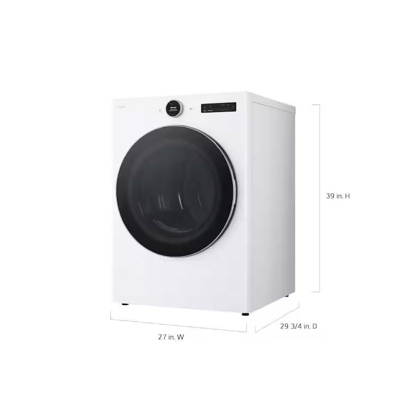 7.4 cu. ft. Vented Stackable Smart Gas Dryer in White U64452