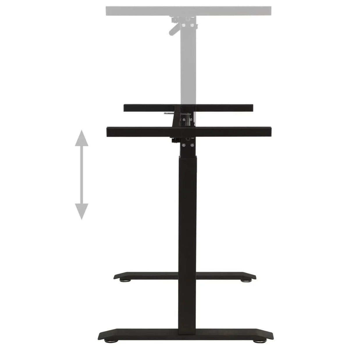 Manual Height Adjustable Standing Desk Frame Black B36817