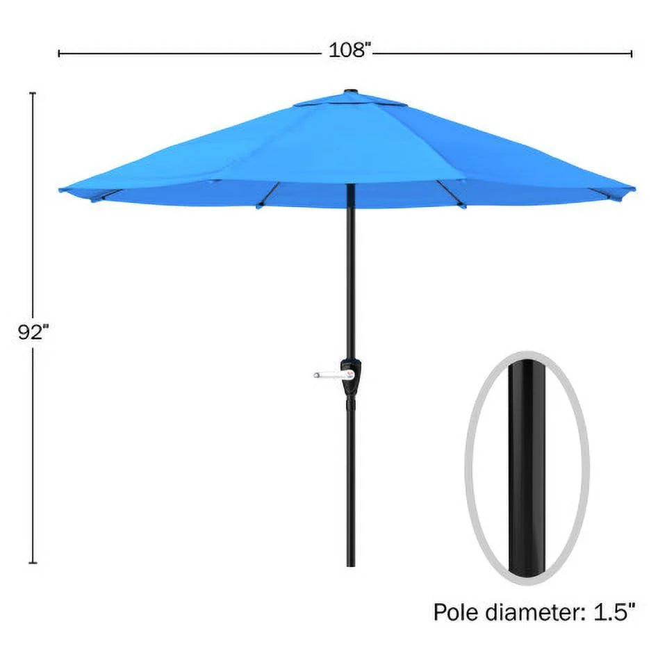 9FT Vented Patio Umbrella with Crank R8126