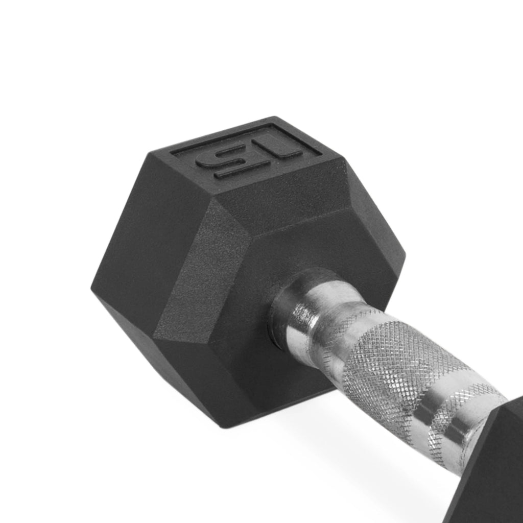 25lb Rubber Hex Dumbbell E578
