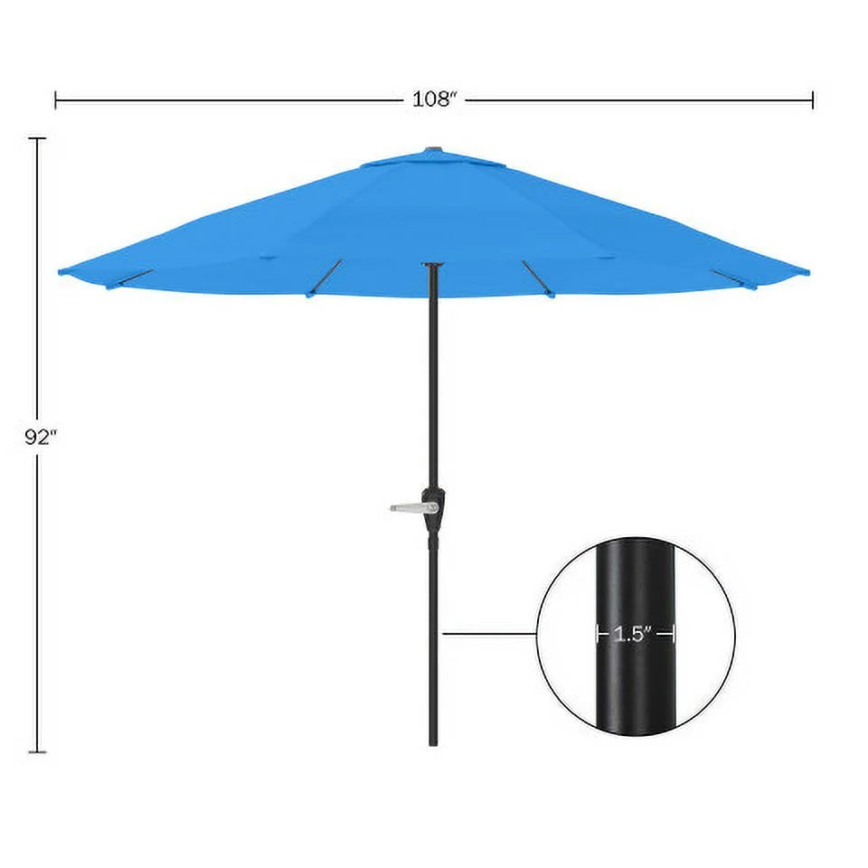 9FT Vented Patio Umbrella with Crank R8126